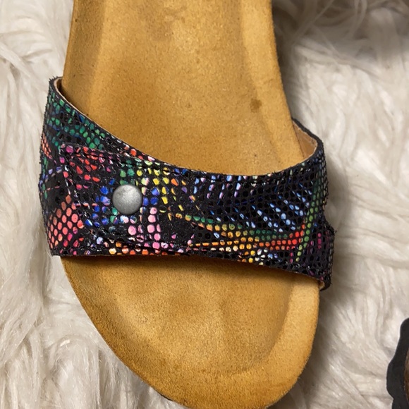 Like new Spring Step Charanga Wedge Sandals Multi color Leather - Picture 5 of 13